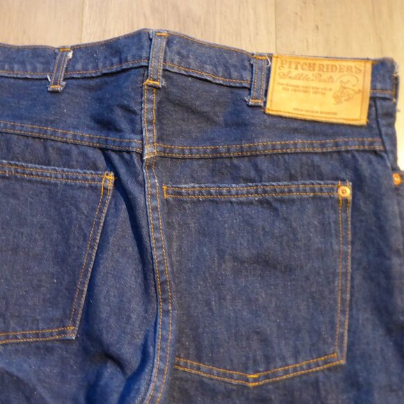 RARE VINTAGE Pitchriders Blue Denim Jeans Straight Leg Cut - Picture 6 of 10